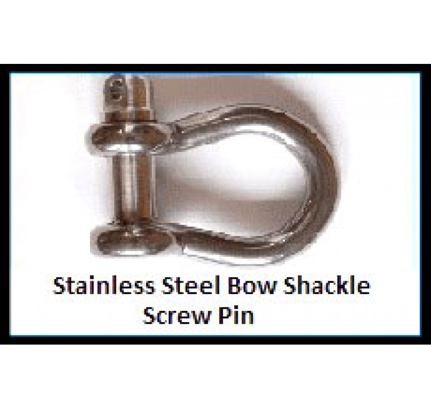 Stainless Steel Bow Shackle Screw Pin | Rope Services Direct